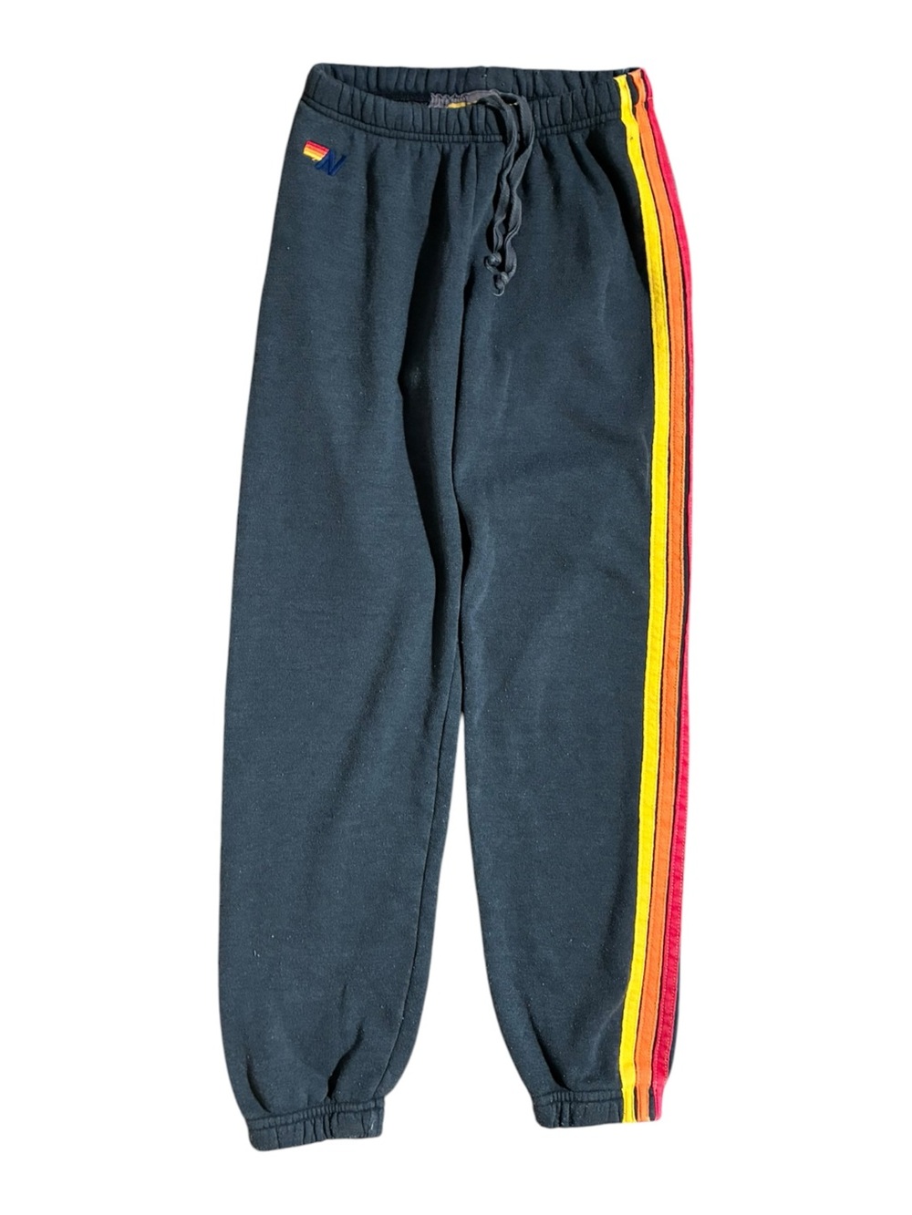Aviator Nation 5 Stripe Jogger Sweatpants Dark Gray